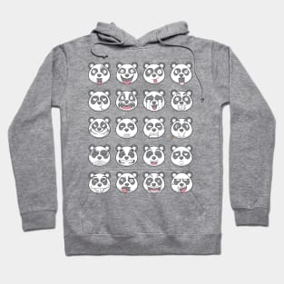 panda emotions emoticon Hoodie